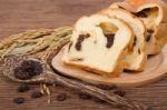 Dry Raisin With Bread Stock Photo