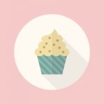 Cupcake Flat Icon Stock Photo