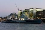 Hms Belfast In London Stock Photo