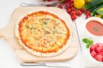 Italian Original Thin Crust Pizza Stock Photo