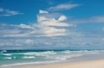 Pristine Beach On Moreton Island.  Stock Photo