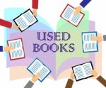 Used Books Indicates Second Hand And Fiction Stock Photo