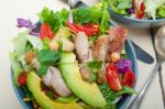 Chicken Avocado Salad Stock Photo