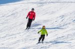 Deogyusan,korea - January 1: Skier Skiing On Deogyusan Ski Resort In Winter,south Korea On January 1, 2016 Stock Photo