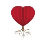 Heart Love Root Flat Icon  Illustration Stock Photo