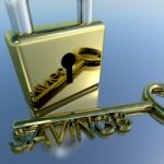 Padlock With Savings Key Stock Photo