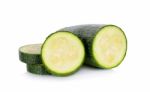 Zucchini Courgette Isolated On The White Background Stock Photo