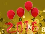 Twenty Sixteen Indicates Happy New Year And Celebrations Stock Photo