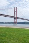 Lisbon Bridge - April 25th Stock Photo