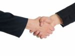 Handshaking Business People Stock Photo