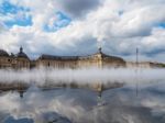 Miroir D'eau At Place De La Bourse In Bordeaux Stock Photo