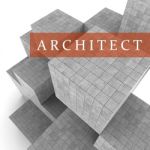 Architect Blocks Means Draftsman Career 3d Rendering Stock Photo