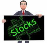 Stocks Word Means Return On Investment And Growth Stock Photo