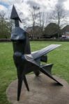 Walking Woman Statue By Lynn Chadwick Outside Salisbury Cathedra Stock Photo