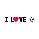 I Love Football5 Stock Photo