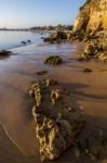 Beaches Near Ferragudo, Portugal Stock Photo