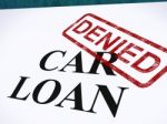 Car Loan Denied Stamp Stock Photo