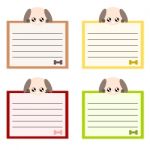 Cartoon Dog Memo Illstration Stock Photo