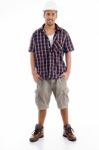 Casual Male In Standing Pose Stock Photo