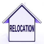 Relocation House Means New Residency Or Address Stock Photo