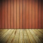 Wooden Deck Floor And Wall Stock Photo