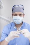 Prepparing Anaesthesia Stock Photo