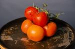 Red Ripe Fresh Tomatoes Stock Photo