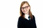 Casual Shot Of A Teenager School Girl, Looking Pretty Stock Photo