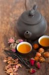 Chinese Style Herbal Floral Tea Stock Photo