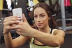 Selfie After Intense Workout Stock Photo