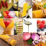 Healthy Vegetarian Vegan Food Collage Stock Photo