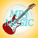 Mp3 Music With Melody Listening And Sound Track Stock Photo