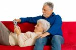 Loving Elder Couple Stock Photo