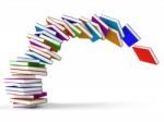 Multicolored Stacked Books Stock Photo