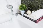 Modern Bathtub Stock Photo