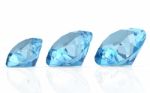 Aquamarine On White Background Stock Photo