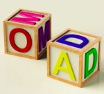 Blocks With M0m And Dad Text Stock Photo