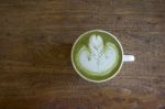 Greentea Latte Stock Photo