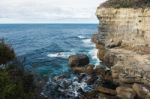 View Of Devils Kitchen Beach, Tasmania Stock Photo