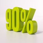 Percentage Sign, 90 Percent Stock Photo