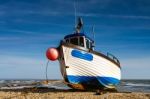 Fishing Boat On Dungeness Beach Stock Photo