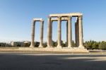 Temple Of Zeus In Athens Stock Photo