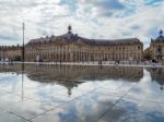 Miroir D'eau At Place De La Bourse In Bordeaux Stock Photo