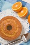 Homemade Orange Cake Stock Photo