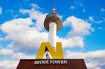 Seoul, South Korea -  February 01 : N Seoul Tower Located On Namsan Mountain In Central Seoul On February 01,2015 In Seoul,south Korea Stock Photo