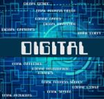 Digital Word Representing Electronic Internet And Computers Stock Photo