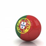 Portugal Soccer Ball Isolated White Background Stock Photo