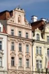 Ornate Apartment Block In The Old Town Square In Prague Stock Photo