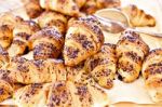 Croissants Bread On Buffet Line Stock Photo