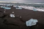 View Of Jokulsarlon Beach Stock Photo